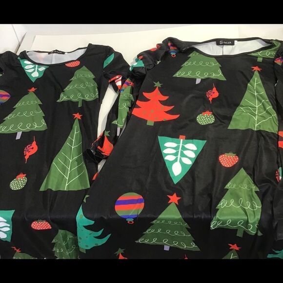 New Christmas Tree Dress Long Sleeve Tunic - Picture 6 of 7